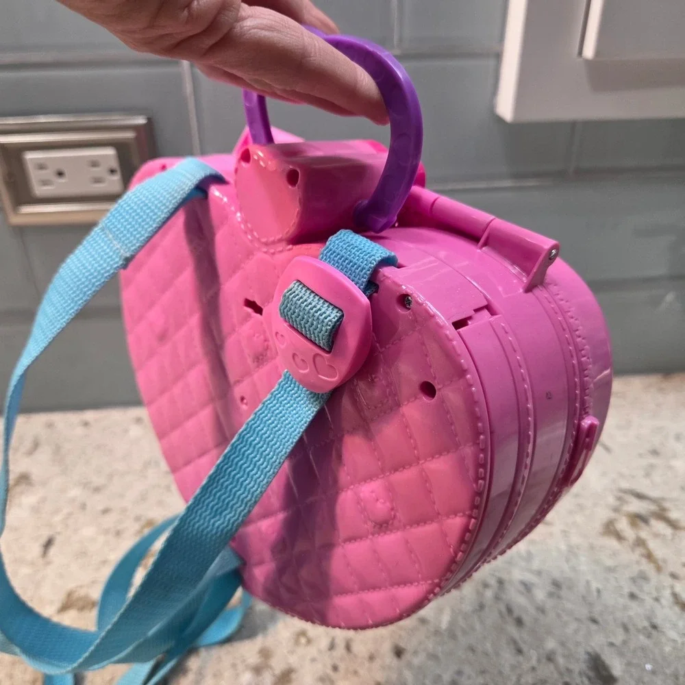 Polly Pocket Tiny is Mighty Theme Park Backpack Heart Playset Pink GKL60 Mattel